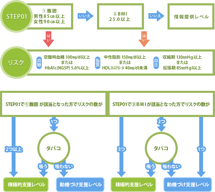 特定保健指導レベル図