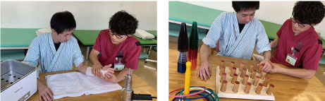 上肢機能訓練の様子