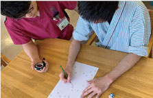 工事脳機能検査場面の様子